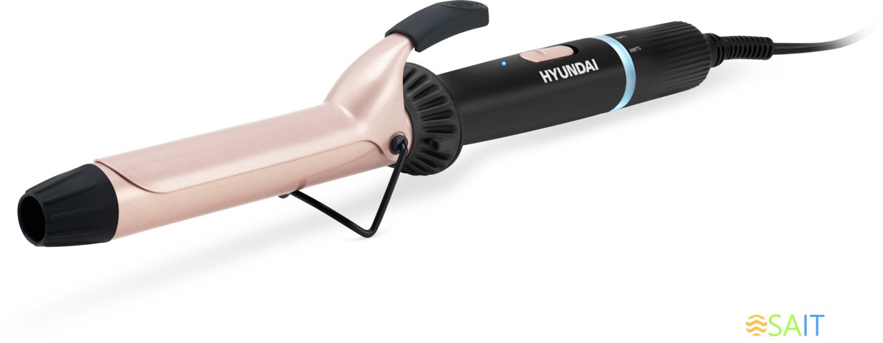 Щипцы Hyundai H-HS1422 40Вт черный макс.темп.:200С покрытие:керамико-турмалиновое