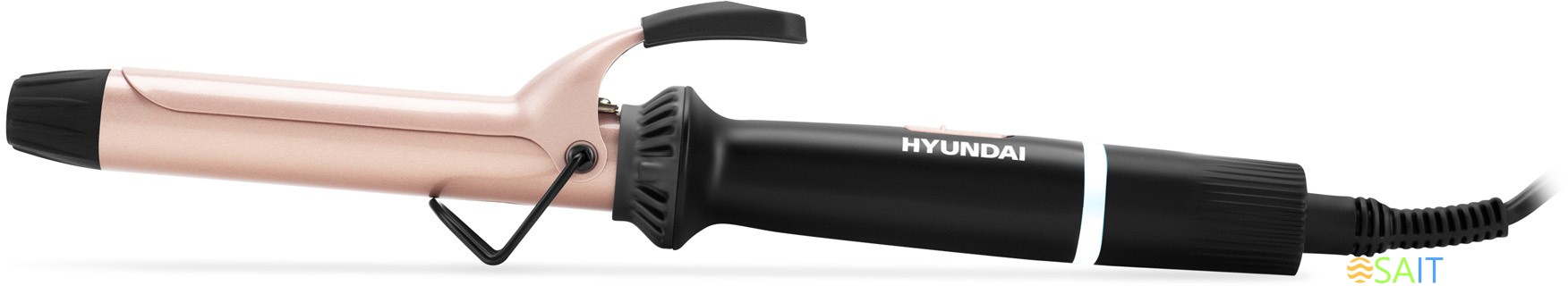 Щипцы Hyundai H-HS1422 40Вт черный макс.темп.:200С покрытие:керамико-турмалиновое
