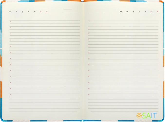 Ежедневник Deli COLORING CN148 A5 обложка картон 136стр. оранжевый