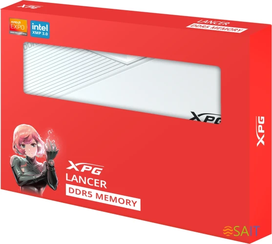 Память DDR5 2x32GB 6400MHz A-Data AX5U6400C3232G-DCLAWH XPG Lancer RTL Gaming PC5-51200 CL32 DIMM 288-pin 1.4В kit dual rank с радиатором Ret