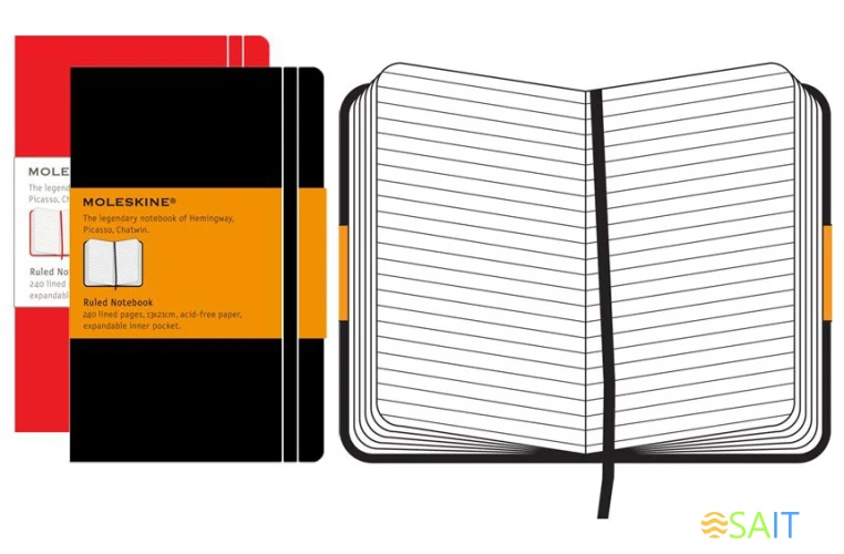 Блокнот Moleskine CLASSIC QP060 Large 130х210мм 240стр. линейка твердая обложка черный