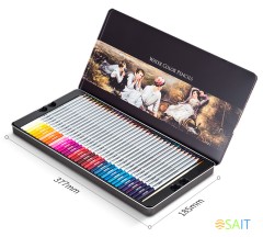 Карандаши цв. Deli 6524 Nuevo акварель. липа серебристый 72цв. мет.кор.