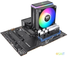 Устройство охлаждения(кулер) Thermaltake Astria 200 ARGB Soc-AM5/AM4/1200/1700/1851 черный 4-pin 26.8dB Al 210W Ret (CL-P119-AL12SW-A)