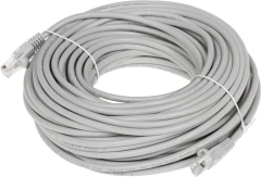 Патч-корд Buro UTP-5E-25M-G UTP 4 пары cat.5E CCA molded 25м серый RJ-45 (m)-RJ-45 (m)