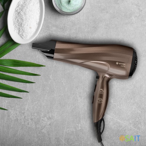 Фен Vitek VT-2298 2400Вт коричневый