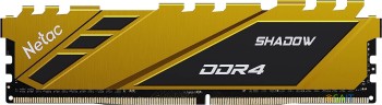 Память DDR4 8GB 2666MHz Netac NTSDD4P26SP-08Y Shadow RTL Gaming PC4-21300 CL19 DIMM 288-pin 1.2В с радиатором Ret