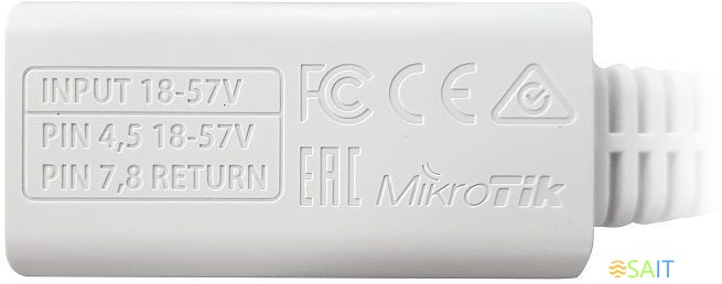 Инжектор PoE MikroTik RBGPOE 10/100/1000BASE-T
