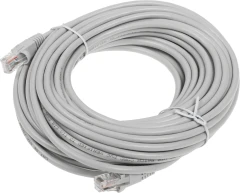 Патч-корд Buro UTP-5E-15M-G UTP 4 пары cat.5E CCA molded 15м серый RJ-45 (m)-RJ-45 (m)