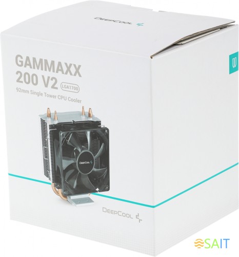 Устройство охлаждения(кулер) Deepcool Gammaxx 200 V2 Soc-AM5/AM4/1200/1700/1851 черный 4-pin 18-24dB Al+Cu 100W 326gr Ret (DP-MCH2-GMX200-V2)