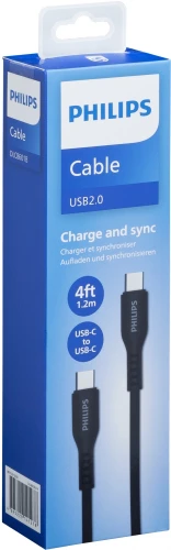 Кабель Philips DLC8601 USB Type-C (m)-USB Type-C (m) 1.2м черный коробка (упак.:1шт)