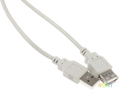 Кабель-удлинитель USB A(m) USB A(f) 1.8м серый