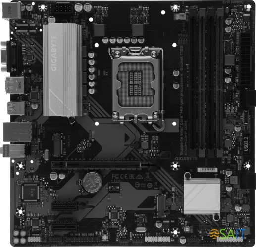 Материнская плата Gigabyte B760M D3HP DDR4 Soc-1700 Intel B760 4xDDR4 mATX AC`97 8ch(7.1) GbLAN RAID+VGA+HDMI+DP