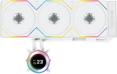 Система водяного охлаждения Lian-Li HydroShift II LCD-C 360TL ARGB Soc-AM5/AM4/1700/1851 белый 4-pin 33dB Al+Cu LCD Ret (G89.GHS2LCD36TW.R0)