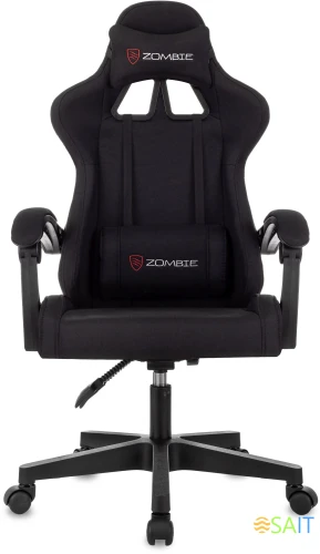 Кресло игровое Zombie Void черный с подголов. крестов. пластик