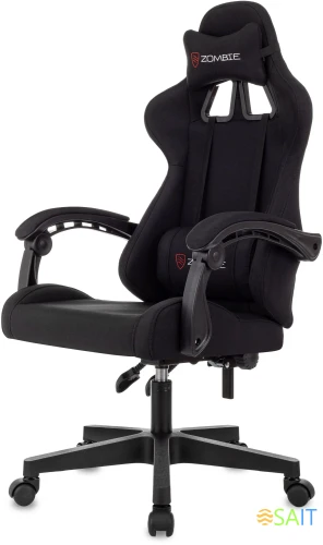 Кресло игровое Zombie Void черный с подголов. крестов. пластик