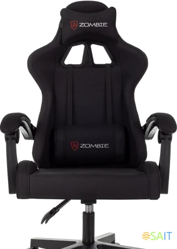 Кресло игровое Zombie Void черный с подголов. крестов. пластик
