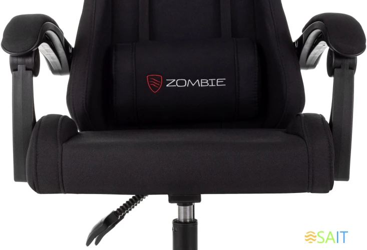 Кресло игровое Zombie Void черный с подголов. крестов. пластик