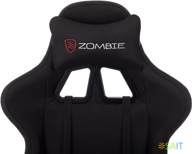 Кресло игровое Zombie Void черный с подголов. крестов. пластик