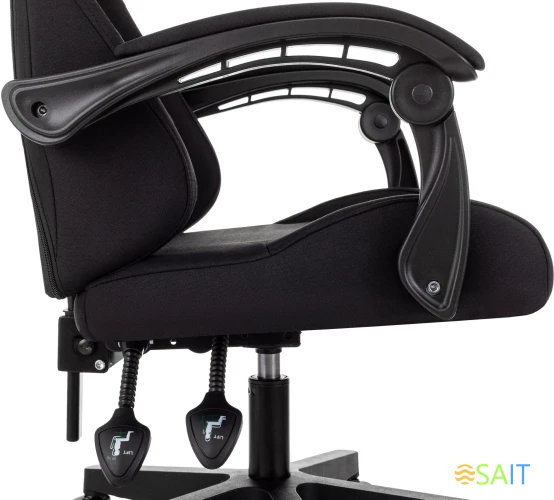 Кресло игровое Zombie Void черный с подголов. крестов. пластик