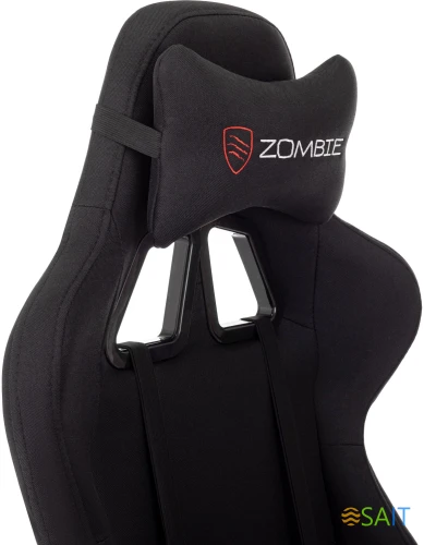Кресло игровое Zombie Void черный с подголов. крестов. пластик
