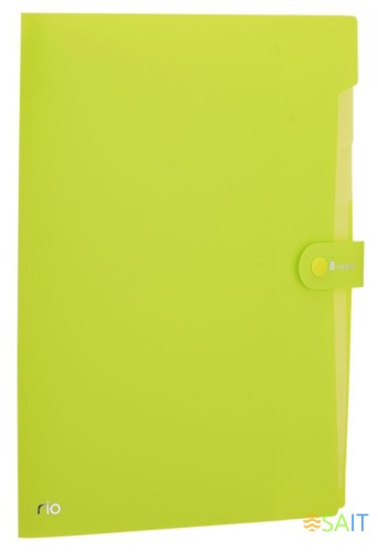 Папка-портфель Deli Rio EB40102 8 отдел. A4 полипропилен 0.6мм ассорти