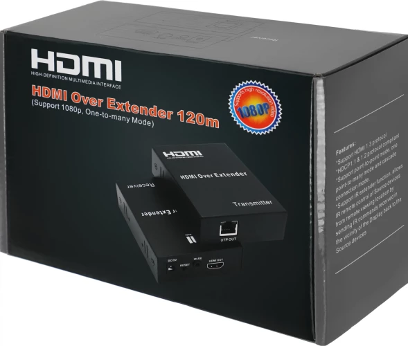 Набор адаптеров аудио-видео Premier 5-877-2 HDMI (f)/RJ45 черный