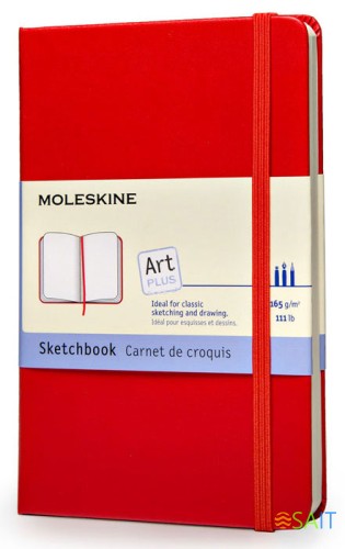 Блокнот для рисования Moleskine ART SKETCHBOOK ARTQP063R Large 130х210мм 104стр. твердая обложка красный