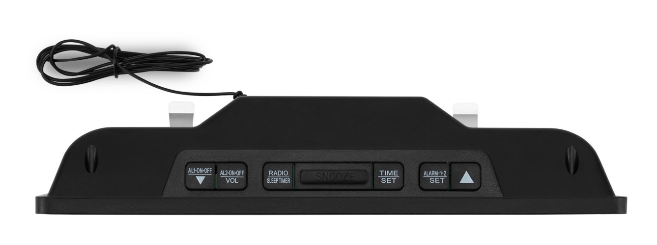 Радиобудильник Hyundai H-RCL246 черный LCD подсв:зеленая часы:цифровые FM