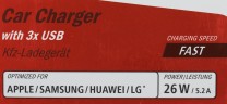 Автомобильное зар./устр. Hama H-173603 2.1A+2.1A+1A 3xUSB универсальное черный (00173603)