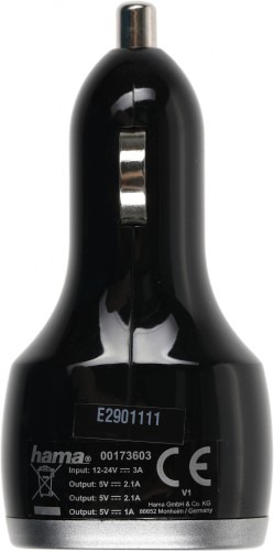 Автомобильное зар./устр. Hama H-173603 2.1A+2.1A+1A 3xUSB универсальное черный (00173603)