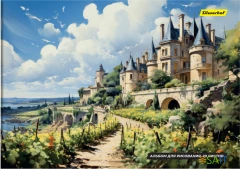 Альбом для рисования Silwerhof 20л. A4 Акварельные пейзажи 4диз. мел.картон скрепка (упак.:4шт)