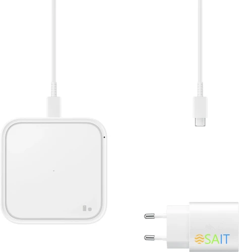 Беспроводное зар./устр. Samsung EP-P2400 15W 2.77A (QC) USB Type-C для Samsung белый (EP-P2400TWEGEU)