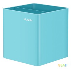 Подставка Deli NS011Blue Nusign 2отд. для письменных принадлежностей 84х84х86мм синий пластик