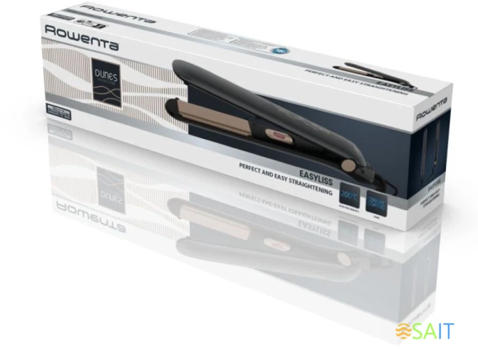 Выпрямитель Rowenta SF1627F0 32Вт серый/бежевый макс.темп.:200С покрытие:кератин-турмалиновое (1830008182)