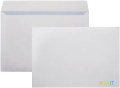 Конверт Silwerhof Eco С40.10.50 C4 229x324мм белый силиконовая лента 90г/м2 (pack:50pcs)