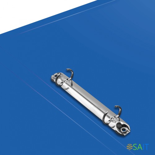 Папка на 2-х кольцах Бюрократ -0818/2RBLU A4 пластик 0.7мм кор.18мм внутр. с вставкой синий