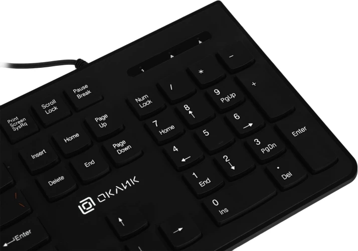 Клавиатура Оклик 505M черный USB slim (1196544)