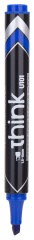 Маркер перманентный Deli EU10130 Think скошенный пиш. наконечник 1.5-5мм синий