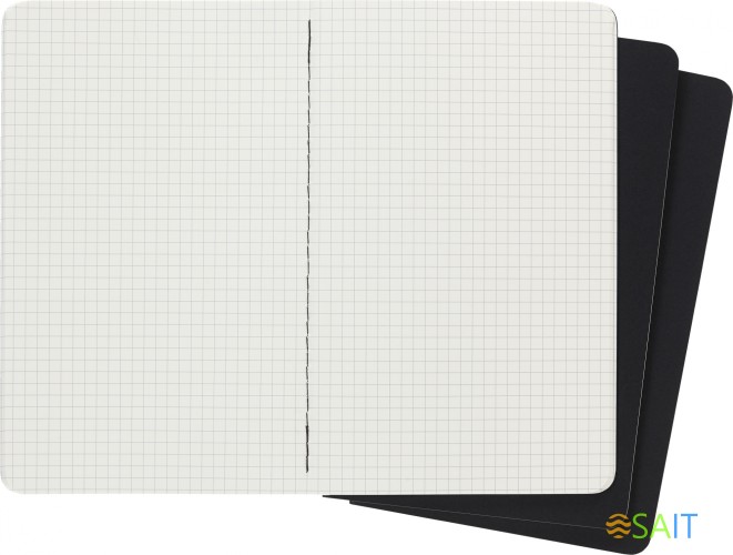 Блокнот Moleskine CAHIER JOURNAL QP317 Large 130х210мм обложка картон 80стр. клетка черный (3шт)