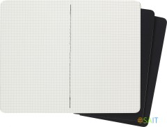 Блокнот Moleskine CAHIER JOURNAL QP317 Large 130х210мм обложка картон 80стр. клетка черный (3шт)
