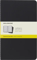 Блокнот Moleskine CAHIER JOURNAL QP317 Large 130х210мм обложка картон 80стр. клетка черный (3шт)