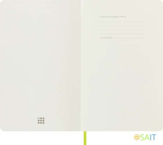 Блокнот Moleskine CLASSIC SOFT QP616C2 Large 130х210мм 192стр. линейка мягкая обложка лайм