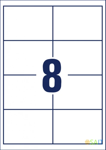 Этикетки Avery Zweckform 3660 A4 97x67.7мм 8шт на листе/70г/м2/100л./белый матовое самоклей. универсальная