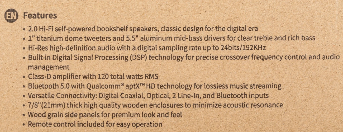 Колонки Edifier S1000MKII 2.0 коричневый 120Вт BT