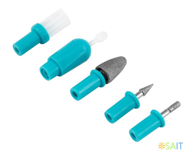 Маникюрно-педикюрный набор Starwind SMS 4050 насадок в компл.:10шт белый/синий