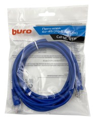 Патч-корд Buro UTP-5E-3M-BL UTP 4 пары cat.5E CCA molded 3м синий RJ-45 (m)-RJ-45 (m)