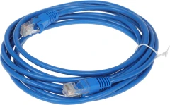 Патч-корд Buro UTP-5E-3M-BL UTP 4 пары cat.5E CCA molded 3м синий RJ-45 (m)-RJ-45 (m)