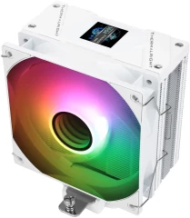 Устройство охлаждения(кулер) Thermalright Assassin Spirit 120 Vision ARGB Soc-AM5/AM4/1200/1700/1851 белый 4-pin 27dB Al+Cu LCD Ret (AS120-VISION-WH-ARGB)