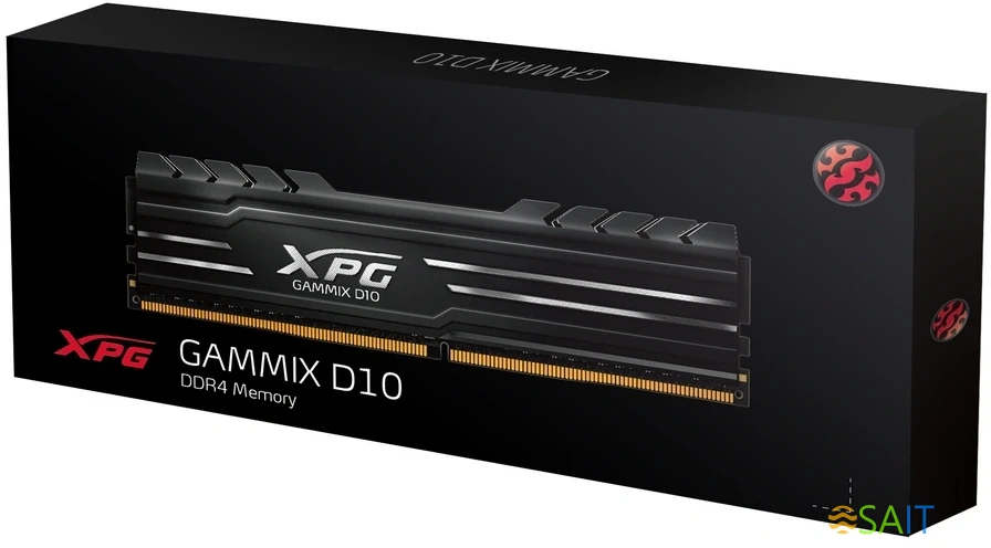 Память DDR4 8GB 3600MHz A-Data AX4U36008G18I-SB10 XPG Gammix D10 RTL Gaming PC4-28800 CL18 DIMM 288-pin 1.35В single rank с радиатором Ret