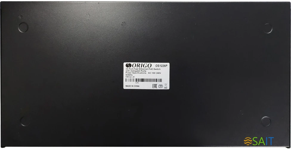 Коммутатор Origo OS1226P/285W OS1226P/285W/A1A (L2) 24x100Мбит/с 2x1Гбит/с 24PoE+ 285W неуправляемый